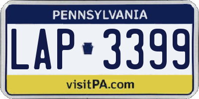 PA license plate LAP3399