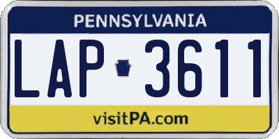 PA license plate LAP3611