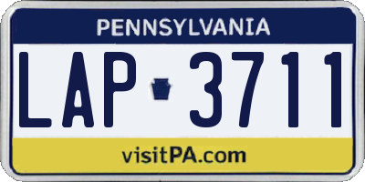 PA license plate LAP3711