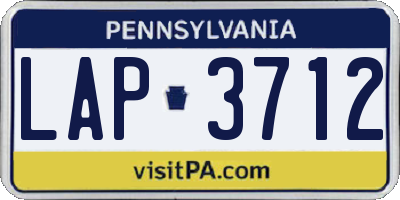 PA license plate LAP3712