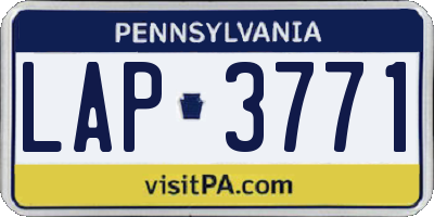 PA license plate LAP3771