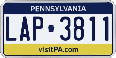 PA license plate LAP3811