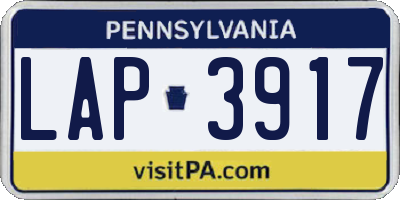 PA license plate LAP3917