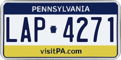 PA license plate LAP4271
