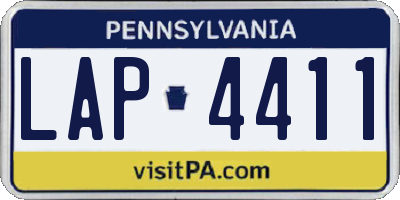 PA license plate LAP4411