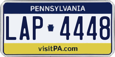 PA license plate LAP4448