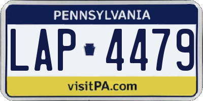 PA license plate LAP4479