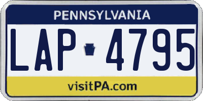 PA license plate LAP4795