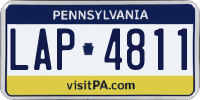 PA license plate LAP4811