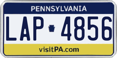 PA license plate LAP4856