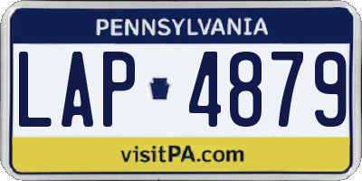 PA license plate LAP4879