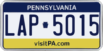 PA license plate LAP5015