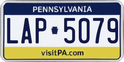 PA license plate LAP5079