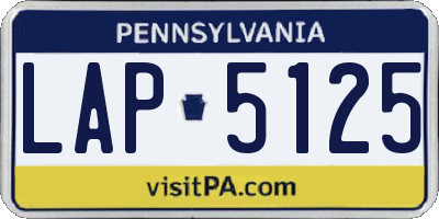 PA license plate LAP5125