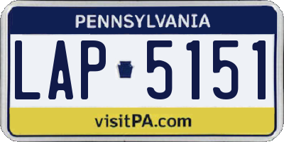 PA license plate LAP5151