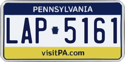 PA license plate LAP5161