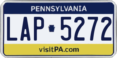 PA license plate LAP5272