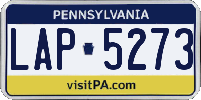 PA license plate LAP5273