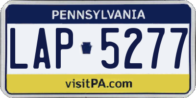 PA license plate LAP5277