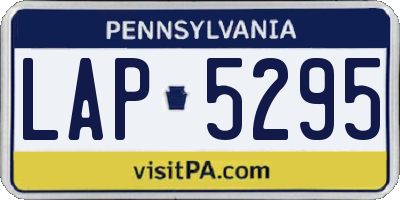 PA license plate LAP5295