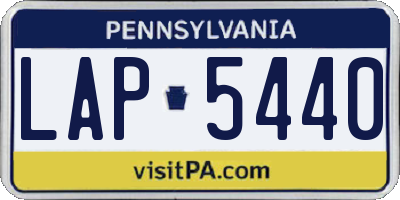PA license plate LAP5440