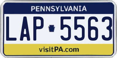 PA license plate LAP5563