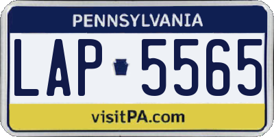 PA license plate LAP5565