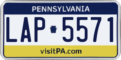 PA license plate LAP5571