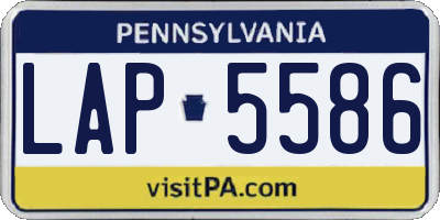 PA license plate LAP5586