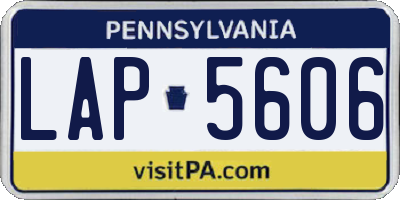 PA license plate LAP5606