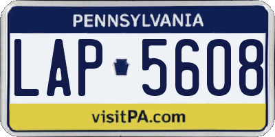 PA license plate LAP5608