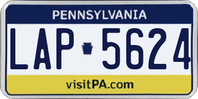 PA license plate LAP5624