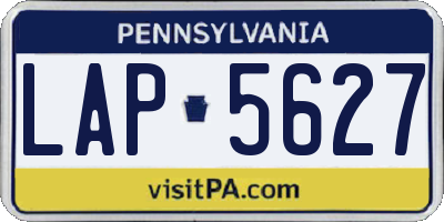PA license plate LAP5627
