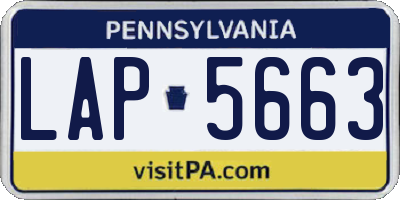PA license plate LAP5663