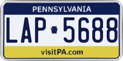 PA license plate LAP5688