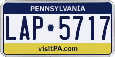 PA license plate LAP5717