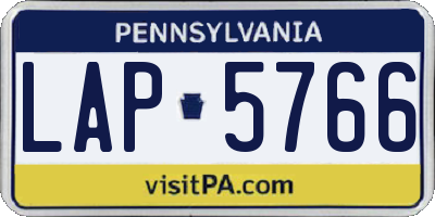 PA license plate LAP5766