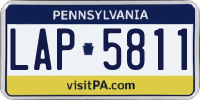 PA license plate LAP5811