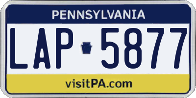 PA license plate LAP5877
