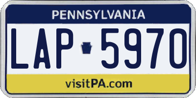 PA license plate LAP5970