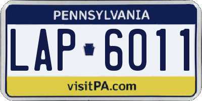 PA license plate LAP6011
