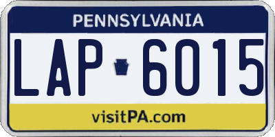 PA license plate LAP6015