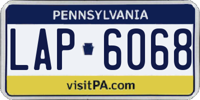 PA license plate LAP6068