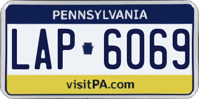 PA license plate LAP6069