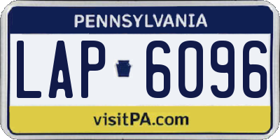 PA license plate LAP6096