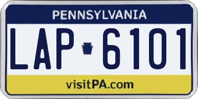 PA license plate LAP6101