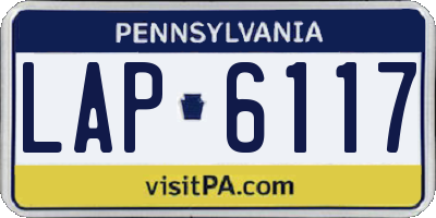 PA license plate LAP6117