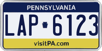 PA license plate LAP6123