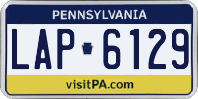 PA license plate LAP6129