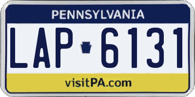 PA license plate LAP6131